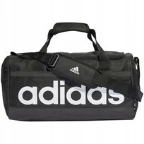 Adidas, Torba sportowa, Essentials Linear Duffel M, HT4743, czarno-biała