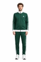ADIDAS ZIELONA BLUZA MĘSKA Z BIAŁYMI PASKAMI I STÓJKĄ S 1I3A Adidas