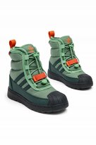 ADIDAS ZIELONE ŚNIEGOWCE Z POMARAŃCZOWYM AKCENTEM DZIECIĘCE 23,5 2I3A Adidas