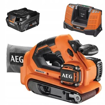 AEG Szlifierka Taśmowa Silnik Bezszczotkowy + Ładowarka + Akumulator 6.0Ah - AEG