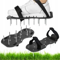 AERATOR OGRODOWY NAKŁADKI NA BUTY Z KOLCAMI AREATOR DO TRAWNIKÓW 2 PASKI