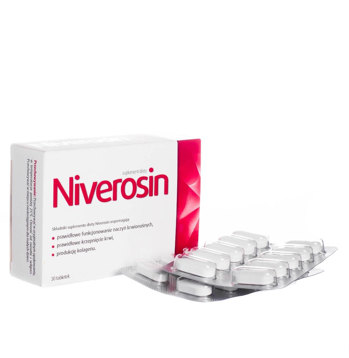 Фото - Вітаміни й мінерали Aflofarm Suplement diety, , Niverosin, 30 tabletek 