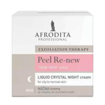 Afrodita, Peel Re-New Liquid Crystal, Krem Na Noc Do Skóry Tłustej I Normalnej, 50ml - Afrodita