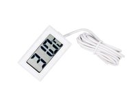 AG195B HIGROMETR Z TERMOMETREM LCD I SONDĄ BIAŁY - biały HERTZ