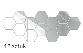 AG543D PANELE ŚCIENNE LUSTRA AKRYLOWE 17,5x15,5cm DEKORACJA 12szt - Aptel