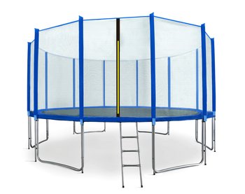 aGa SPORT Pro, Trampolina z siatką zewnętrzną, drabinką i torbą na buty, 16 FT/500 cm - aGa SPORT Pro