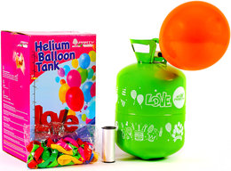 Aga4kids, butla z helem 0,42 m3 ,na 50 balonów, (mix) green/blue-Zdjęcie-0