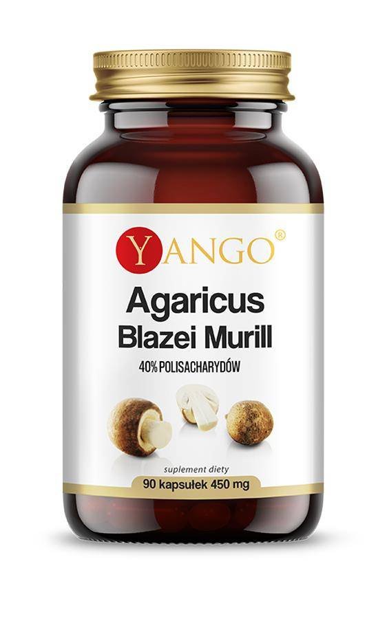 Фото - Вітаміни й мінерали Yango Agaricus 450mg suplement diety 90 kapsułek 