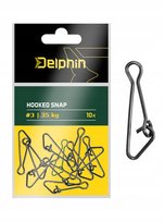 Agrafka Hooked Snap rozmiar 3 hakowa gruntowa 35 kg | 10 sztuk Delphin Delphin