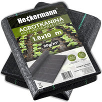 Agrotkanina Heckermann 1,6x10m 90g/m2 Czarna