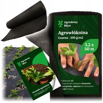 Agrowłóknina Agrotkanina Czarna Pod Kamień Korę Trwała 100G 3,2 X 50 M