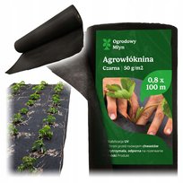 Agrowłóknina Włóknina Czarna Ogrodowa pod tuje Na Chwasty 50g UV 0,8x100 m