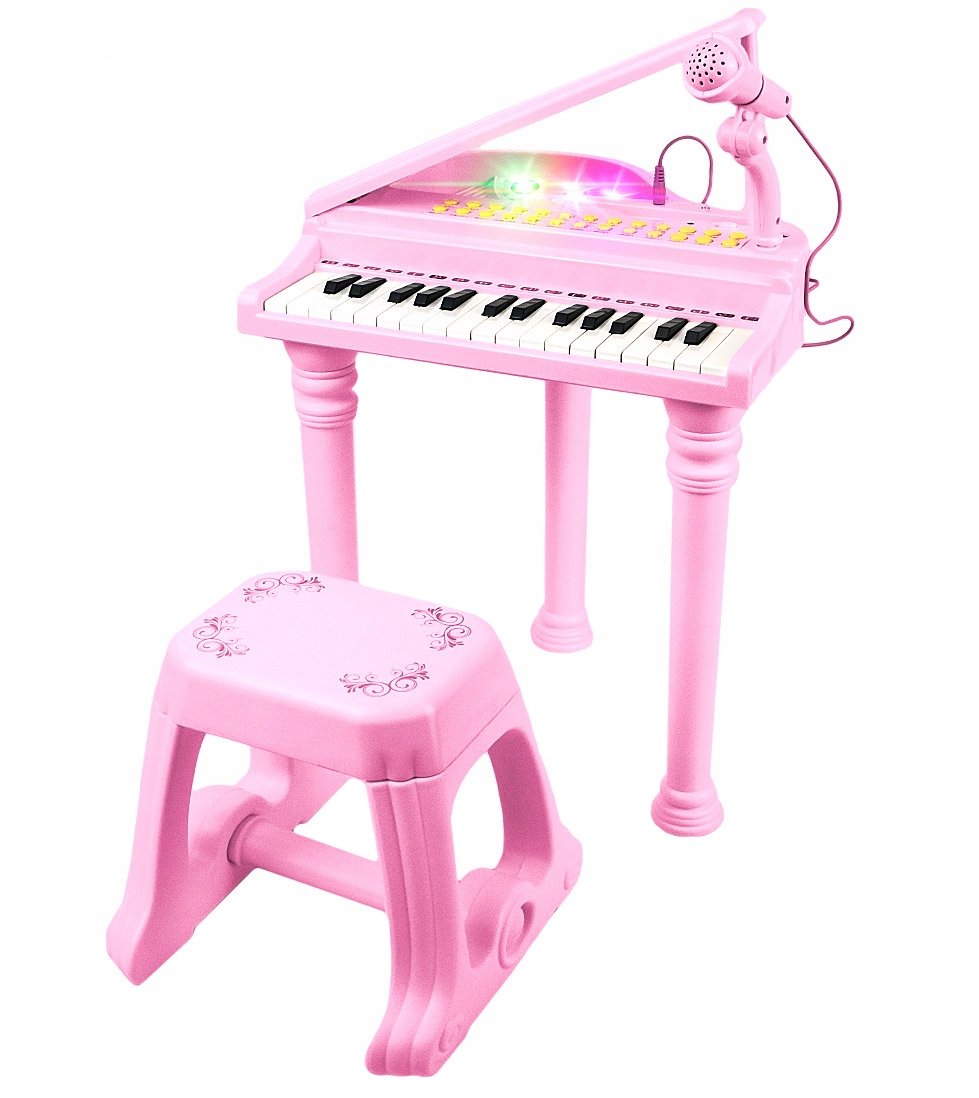Zdjęcia - Zabawka muzyczna Aig, organy dla dzieci keyboard pianino + mikrofon, różowy