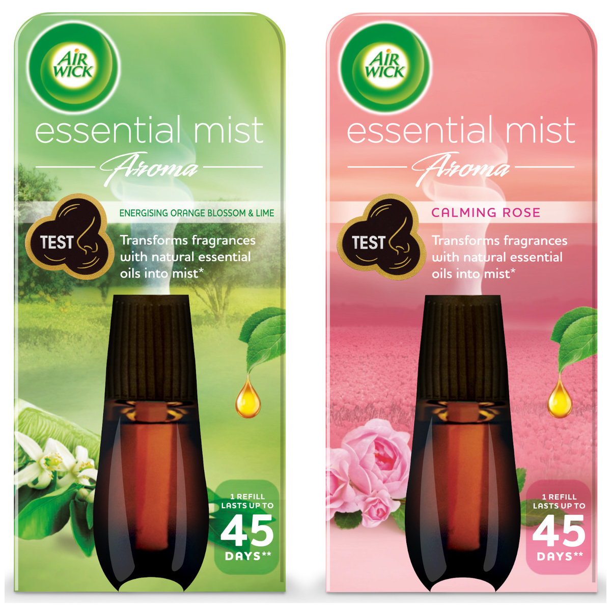 Air Wick Mist Odświeżacz Powietrza Wkład 2 X 20Ml Kwiat Pomarańczy I