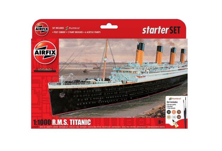 Фото - Збірна модель AIRFIX , R.M.S. Titanic zestaw z farbami 