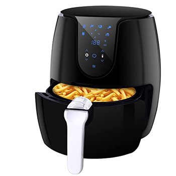 Airfryer Frytkownica Na Gorące Powietrze Z 6 Różnymi Programami Gotowania, Frytkownica Na Gorące Powietrze, Bez Oleju, Łatwa Do Czyszczenia, Ekran Dotykowy Led Z Książką Z Przepisami, 1500 W (Wielokrotnego Użytku) - Inny producent