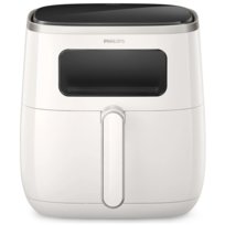 Airfryer XL PHILIPS HD9257/20 - Biała beztłuszczowa frytkownica z okienkiem 1700W 5,6L Rapid Air 14 programów NutriU zdrów gotowanie dla rodziny Philips