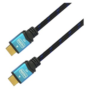 AISENS A120-0355 Kabel Premium High Speed HDMI v2.0 z Ethernetem 4k@60hz 18gbps, A męski na A męski, czarny/niebieski, 0,5 m - ASUS