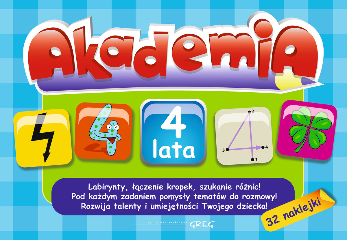 Akademia. 4 lata + 32 naklejki