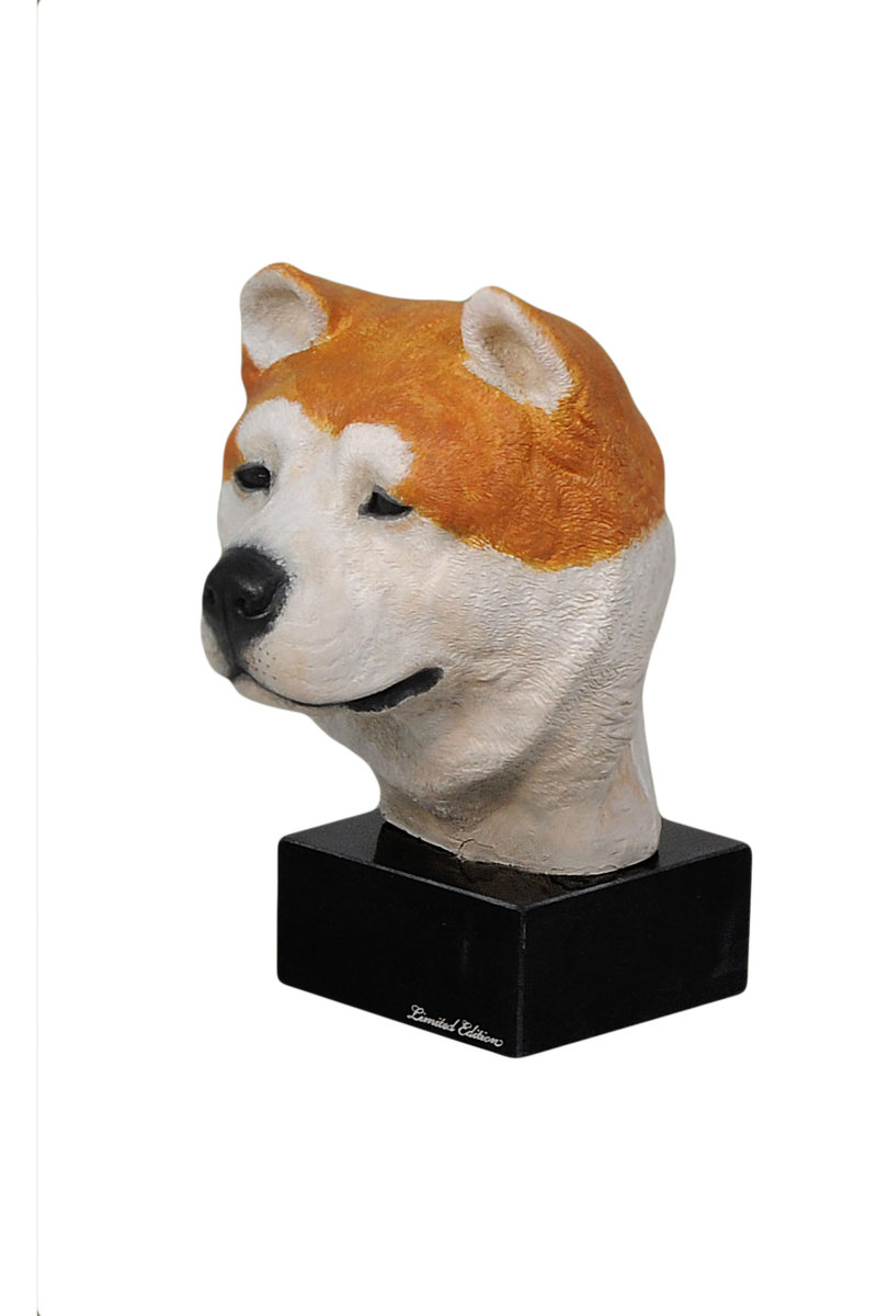 Buste Akita Inu – Statue Chien Résine Bronze – Édition Limitée Art Dog