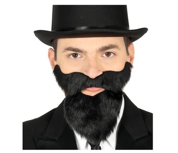 Akson, wąsy i broda gęste czarne, dla dzieci - Guirca