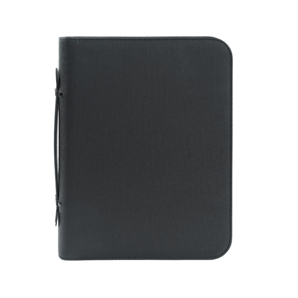 Solier Aktówka biznesowa teczka na dokumenty czarna z rączką kalkulatorem