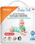 Akuku, Baby Soft, Podkłady Jednorazowe, 40X60 Cm, 15 Szt. - Akuku