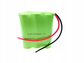 Akumulator 3,6V, 1000 mAh, AA, NI-MH, PAKIET 3 x AA, 3 x R6, z kablem. - Inny producent