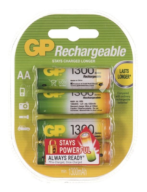 Akumulator AA GP BATTERY 130AAHC-UC4, Ni-MH LSD, 1300 mAh, 1.2 V, 4 szt ...