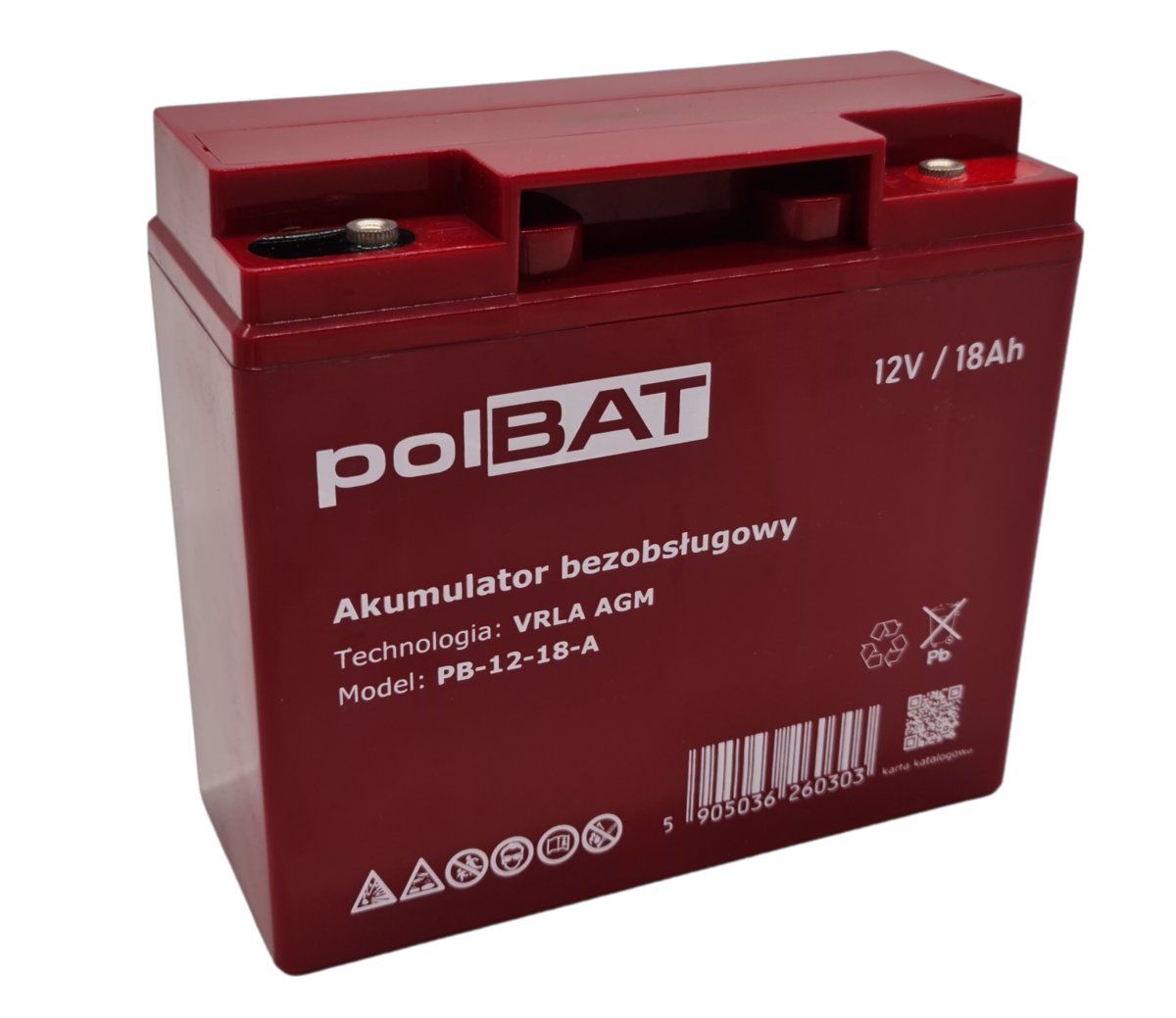 Фото - Акумулятор / батарейка Inerge Akumulator AGM 12V 18Ah polBAT 