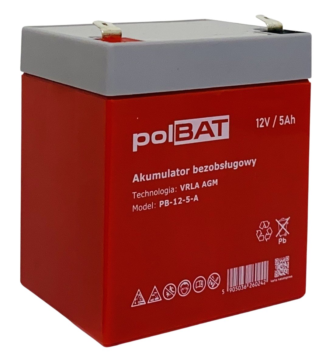 Фото - Акумулятор / батарейка Inerge Akumulator AGM 12V 5Ah polBAT 
