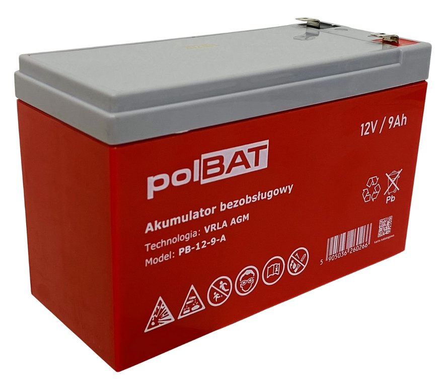 Фото - Акумулятор / батарейка Inerge Akumulator AGM 12V 9Ah polBAT 