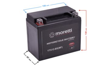 Akumulator Moretti AGM (Gel) MTX12-BS - Moretti