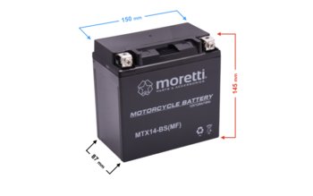 Akumulator Moretti AGM (Gel) MTX14-BS - Moretti