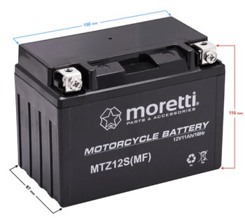 Akumulator Moretti AGM (Gel) MTZ12S - Moretti