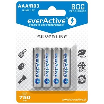 Akumulator R03 AAA EVERACTIVE Silver Line, Ni-MH, 750 mAh, 1.2 V, 4 szt. - EverActive