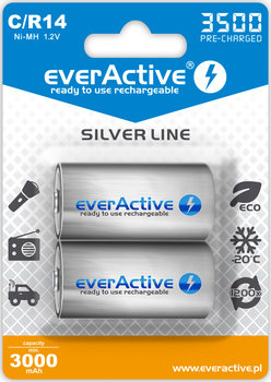 Akumulator R14 C EVERACTIVE Silver Line, Ni-MH, 3000 mAh, 1.2 V, 2 szt. - EverActive