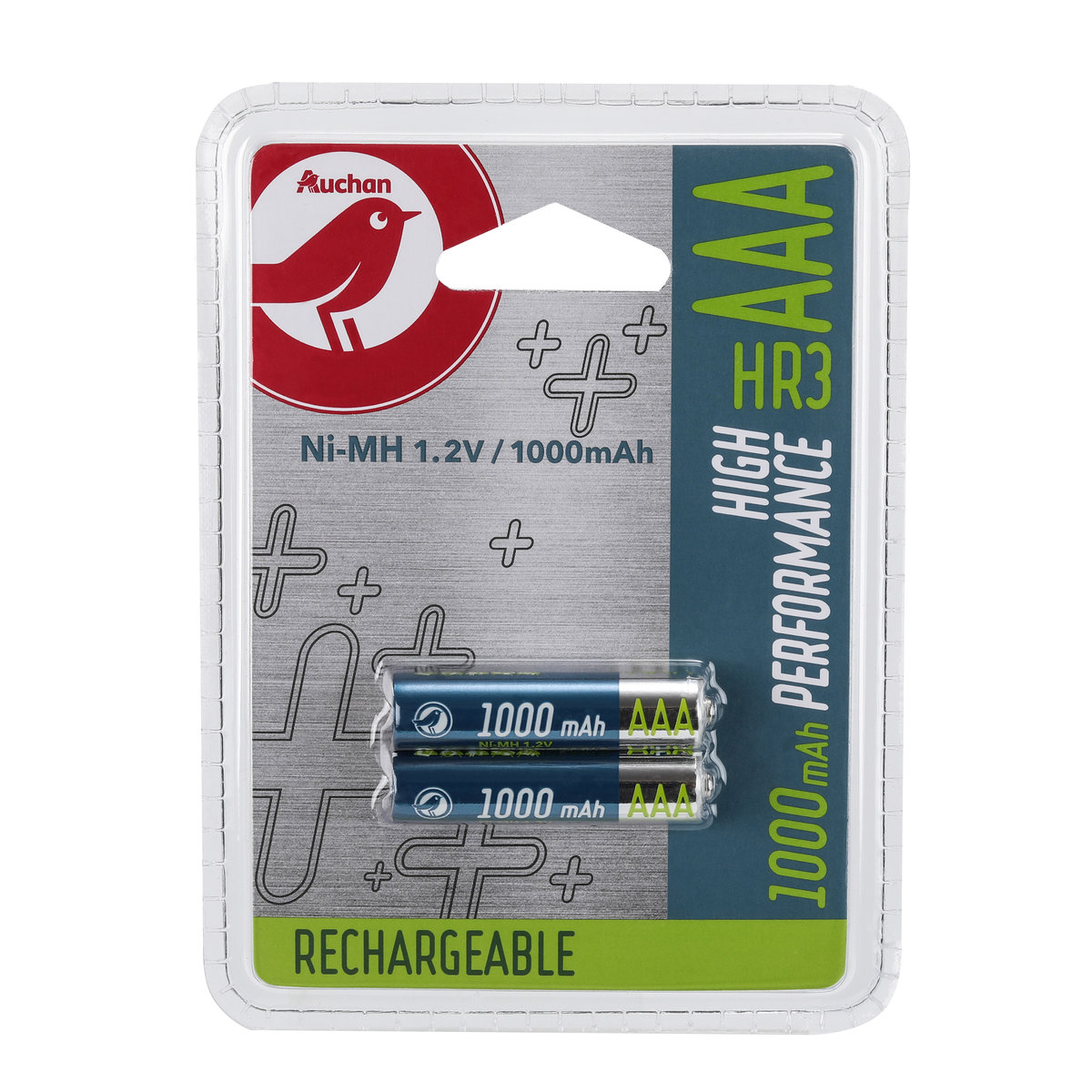 Akumulatorki AAA HR3 1,2 V 1000 mAh Paluszki 2 sztuki - Auchan | Sklep ...