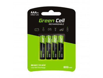 Akumulatorki Małe Paluszki, Green Cell, 4x AAA HR03, 800 mAh - Green Cell