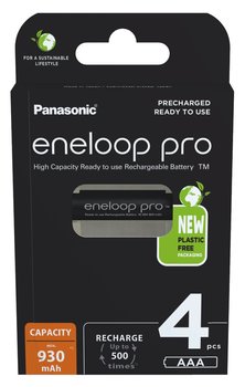 Akumulatorki R03 / Aaa Panasonic Eneloop Pro New 930Mah Bk-4Hcde/4Be - 4 Sztuki (Blister) - Panasonic