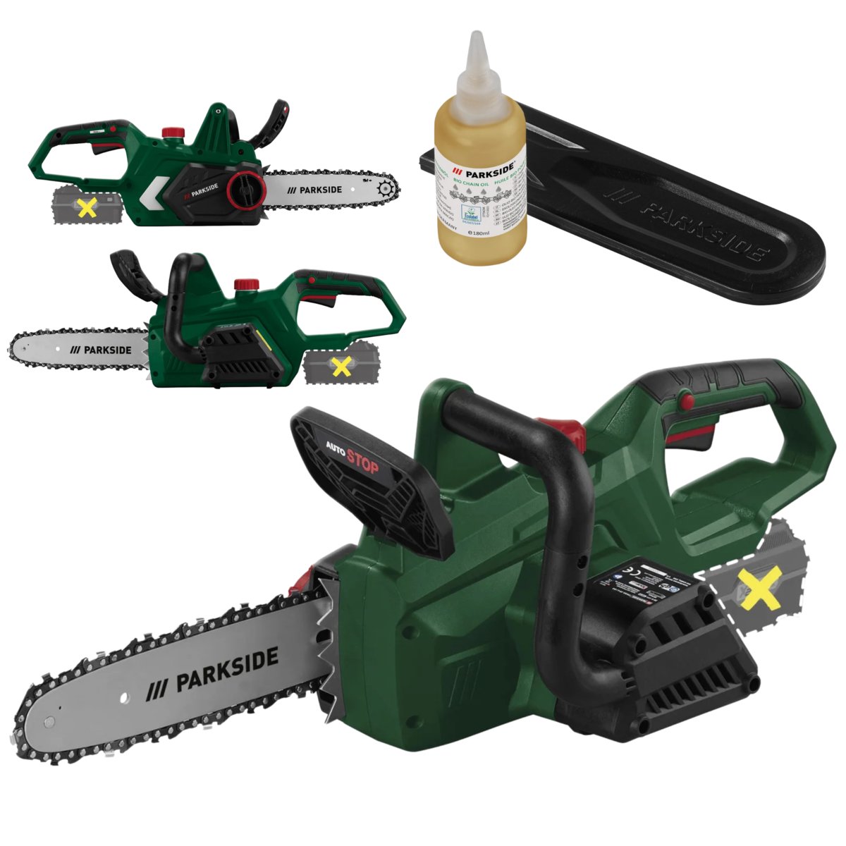 2 X Catena Per Sega 25 Cm Per Motosega Bituxx MS-18390 / Parkside - Foto 9