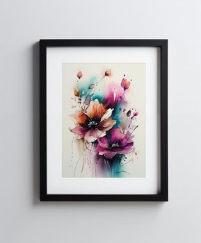 Akwarela Dzikie Kwiaty - 50x70 cm - Bez ramy - Harmony Posters