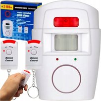 Alarm Bezprzewodowy Czujnik Ruchu Uchwyt +2 Piloty