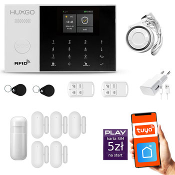 Alarm bezprzewodowy WiFi + GSM - system alarmowy HUXGO HXA005 2G D5 PS z aplikacją TUYA + syrena - Inny producent