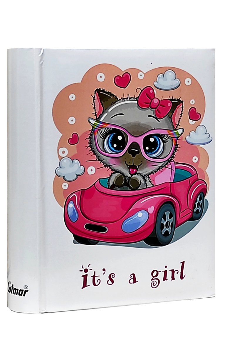 ALBUM DZIECKA dziecięcy szyty na 200 zdjęć 10x15 cm. z opisem CUTIES girl