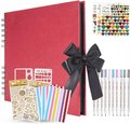 ALBUM NA ZDJĘCIA DO SAMODZIELNEGO OZDOBIENIA DIY 80 STRON ZESTAW DŁUGOPISÓW - inna (Inny)