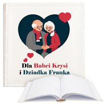 ALBUM SKÓRA PREZENT DLA BABCI I DZIADKA WZORY imię