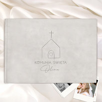 ALBUM Welurowy Na Komunię Świętą Z Grawerem