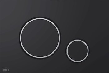 Alca Thin przycisk spłukujący do WC czarny mat/chrom połysk M778 - Alcadrain