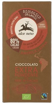 Alce Nero, czekolada gorzka z kawałkami kakao fair trade bezglutenowa bio, 100 g - Alce Nero